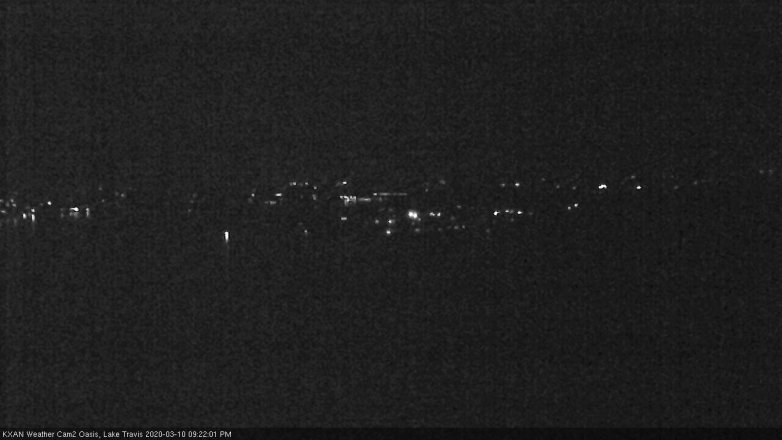 Lake Travis webcam, March 10, 2020 9:25 PM CT