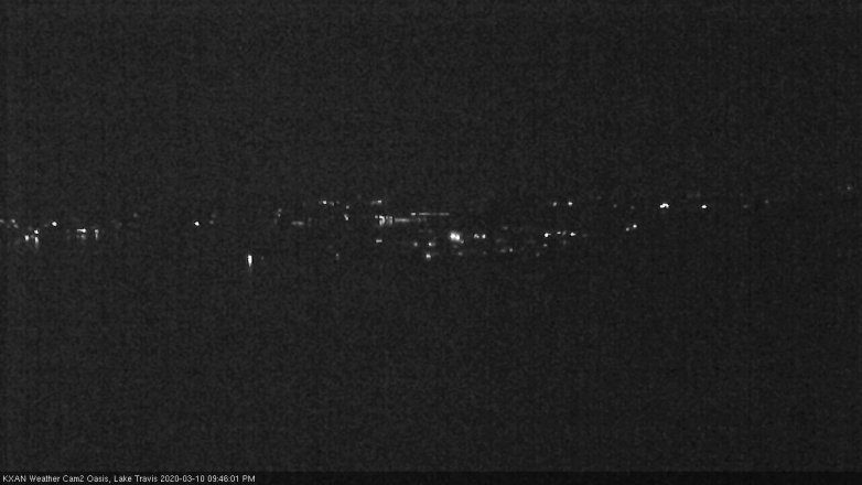Lake Travis webcam, March 10, 2020 9:45 PM CT