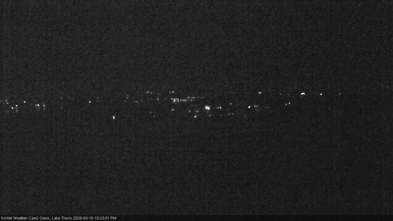 Lake Travis webcam, March 10, 2020 10:25 PM CT
