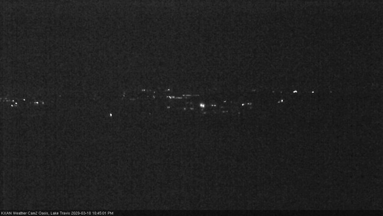 Lake Travis webcam, March 10, 2020 10:45 PM CT