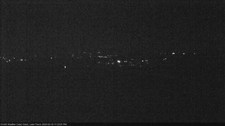 Lake Travis webcam, March 10, 2020 11:25 PM CT