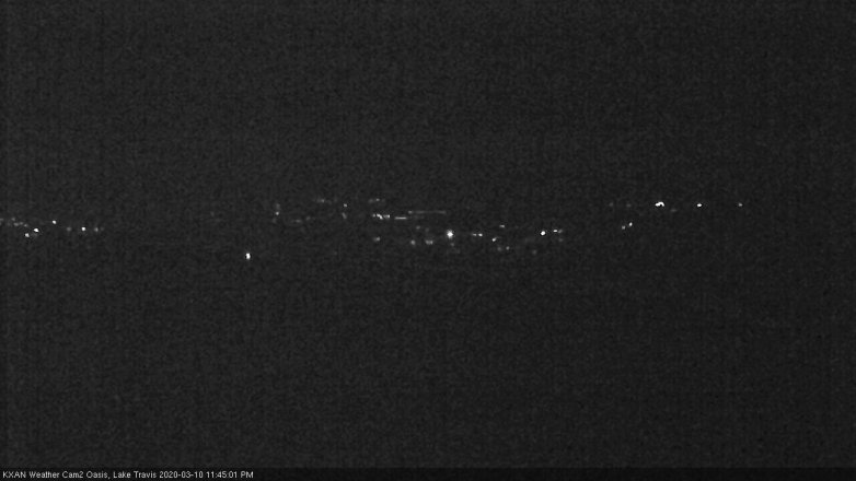 Lake Travis webcam, March 10, 2020 11:45 PM CT