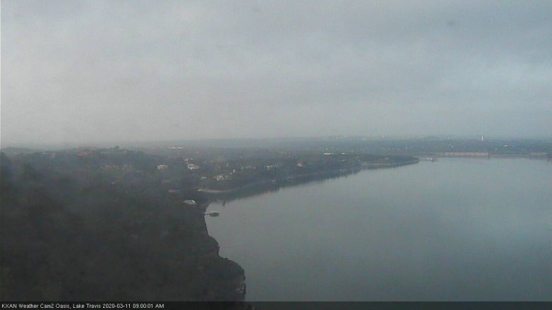 Lake Travis webcam, March 11, 2020 9:00 AM CT
