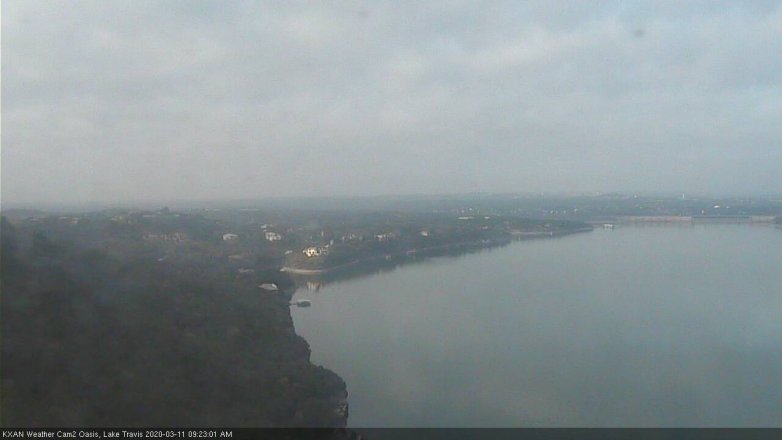 Lake Travis webcam, March 11, 2020 9:25 AM CT