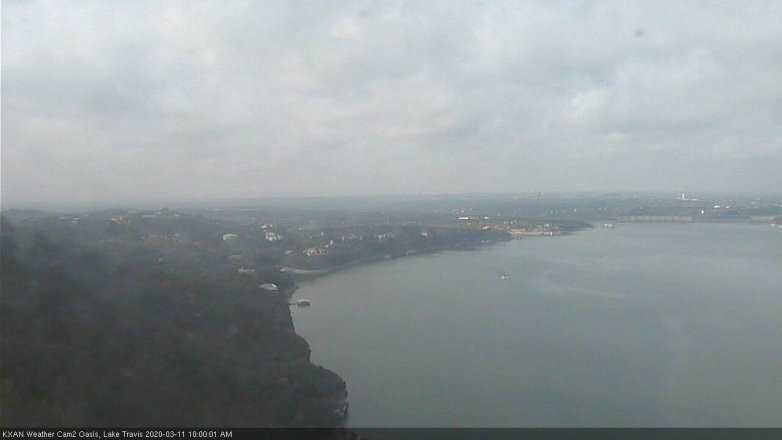 Lake Travis webcam, March 11, 2020 10:00 AM CT