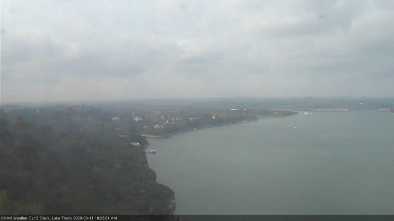Lake Travis webcam, March 11, 2020 10:25 AM CT