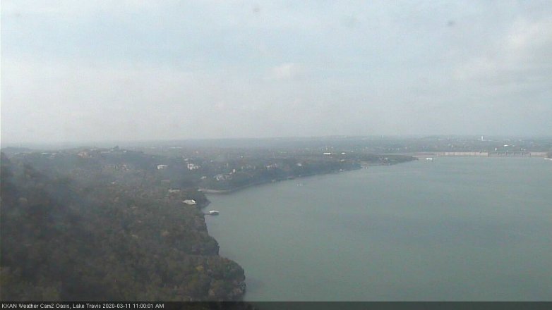 Lake Travis webcam, March 11, 2020 11:00 AM CT