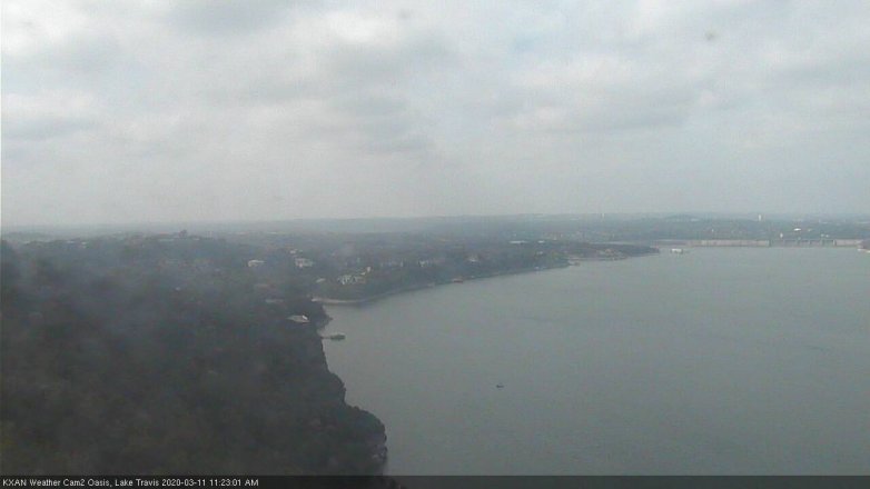 Lake Travis webcam, March 11, 2020 11:25 AM CT