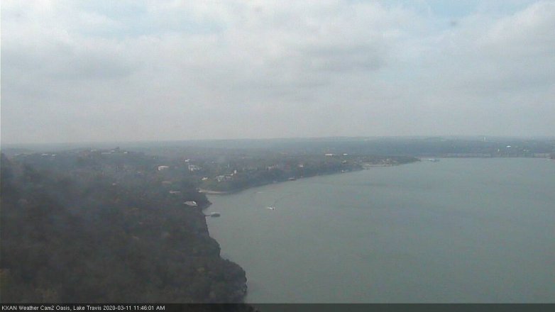 Lake Travis webcam, March 11, 2020 11:45 AM CT