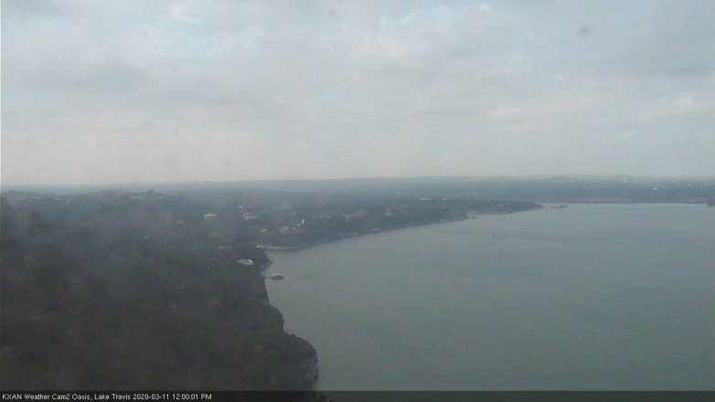 Lake Travis webcam, March 11, 2020 12:00 PM CT