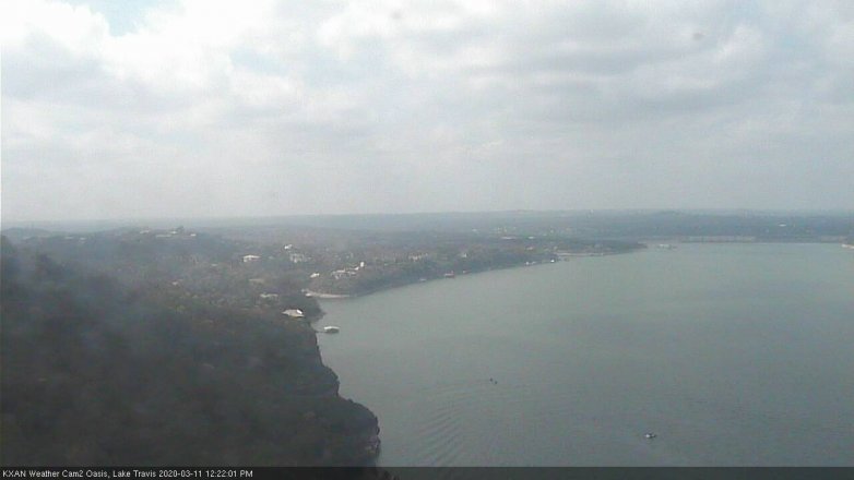 Lake Travis webcam, March 11, 2020 12:25 PM CT