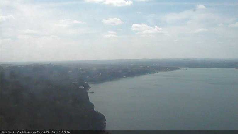 Lake Travis webcam, March 11, 2020 2:25 PM CT