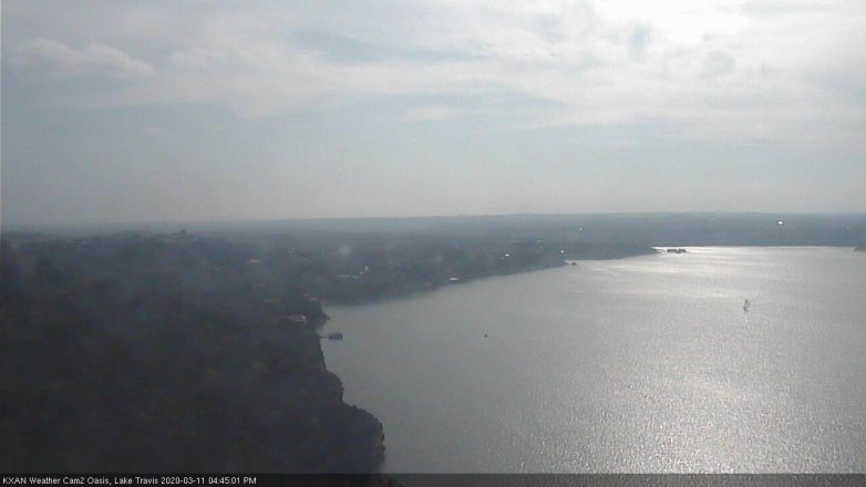 Lake Travis webcam, March 11, 2020 4:45 PM CT