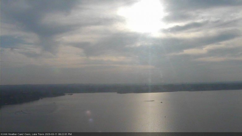 Lake Travis webcam, March 11, 2020 6:25 PM CT
