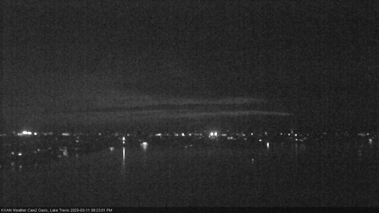 Lake Travis webcam, March 11, 2020 8:25 PM CT