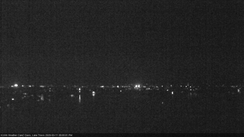 Lake Travis webcam, March 11, 2020 9:00 PM CT