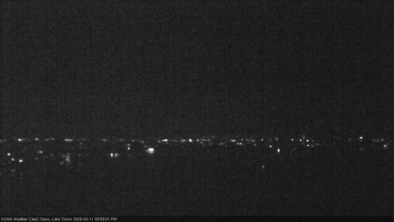 Lake Travis webcam, March 11, 2020 10:00 PM CT
