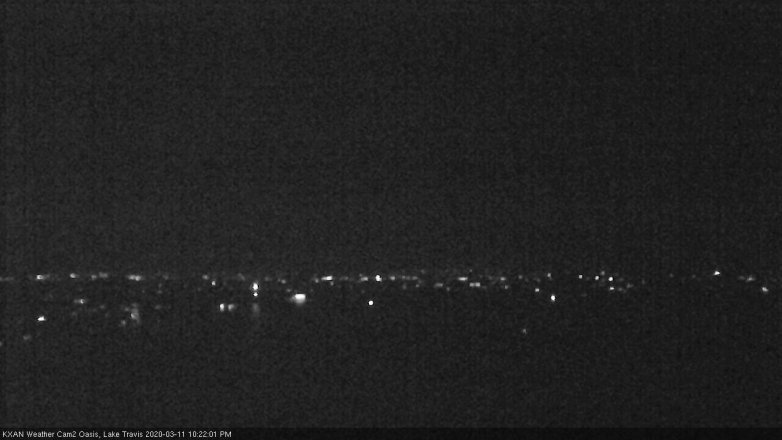 Lake Travis webcam, March 11, 2020 10:25 PM CT