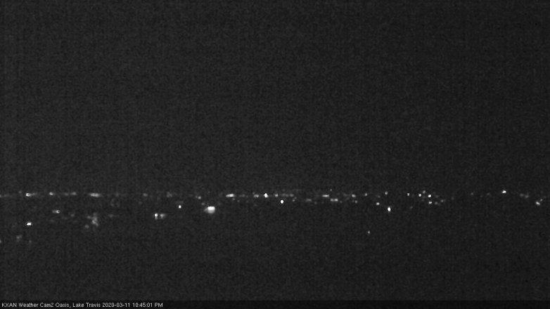 Lake Travis webcam, March 11, 2020 10:45 PM CT