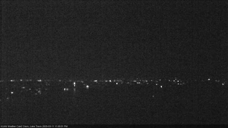 Lake Travis webcam, March 11, 2020 11:00 PM CT