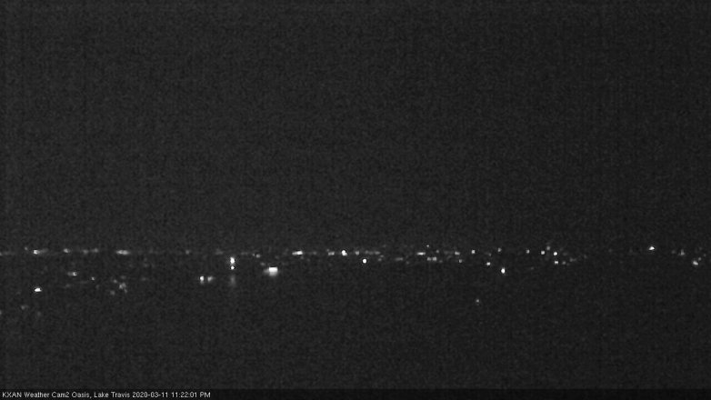 Lake Travis webcam, March 11, 2020 11:25 PM CT