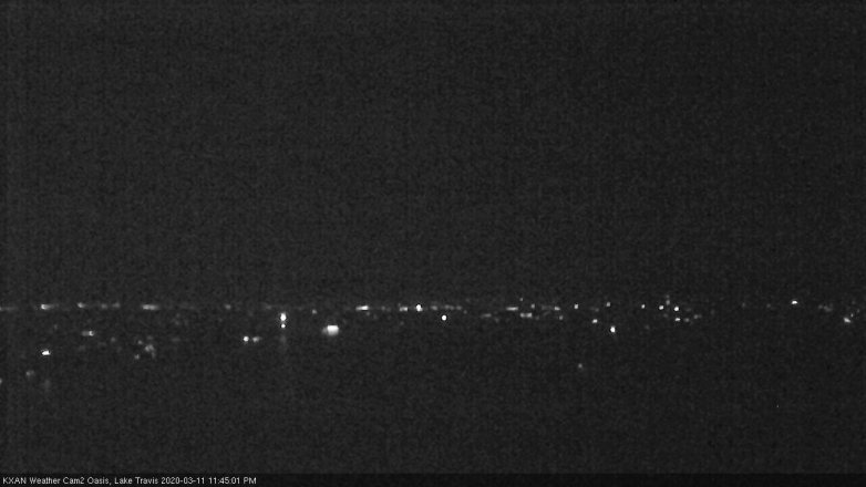 Lake Travis webcam, March 11, 2020 11:45 PM CT