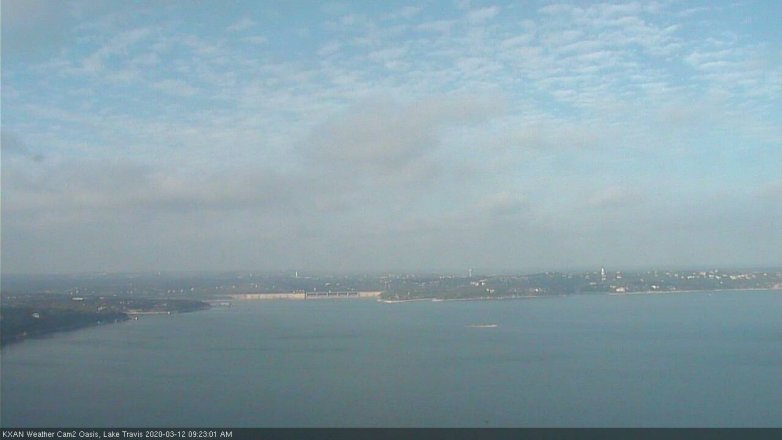 Lake Travis webcam, March 12, 2020 9:25 AM CT