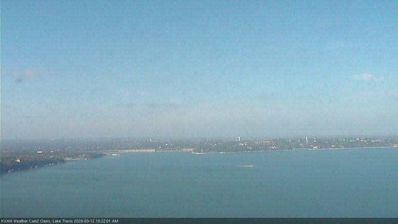 Lake Travis webcam, March 12, 2020 10:25 AM CT