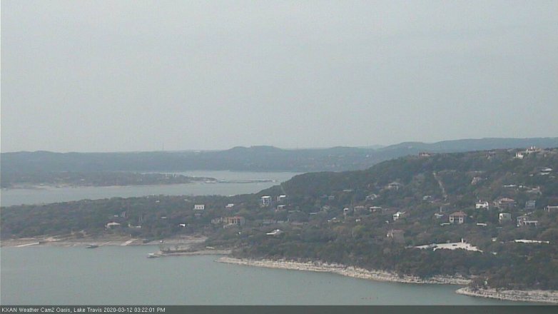 Lake Travis webcam, March 12, 2020 3:25 PM CT