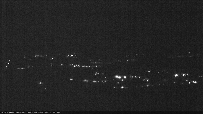 Lake Travis webcam, March 12, 2020 8:25 PM CT