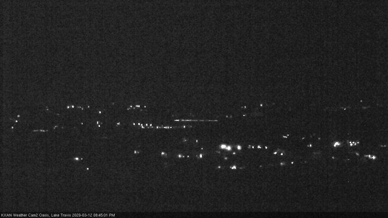 Lake Travis webcam, March 12, 2020 8:45 PM CT