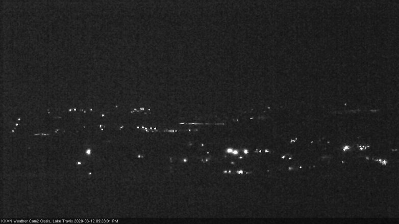 Lake Travis webcam, March 12, 2020 9:25 PM CT