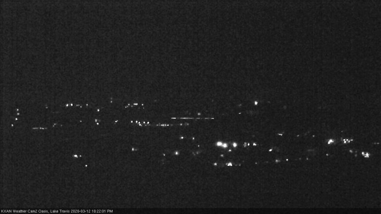 Lake Travis webcam, March 12, 2020 10:25 PM CT