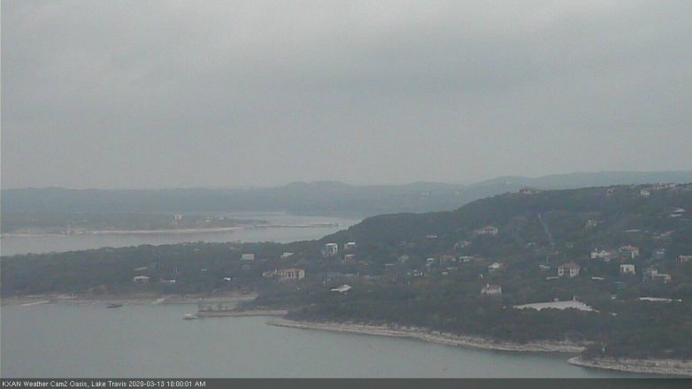 Lake Travis webcam, March 13, 2020 10:00 AM CT