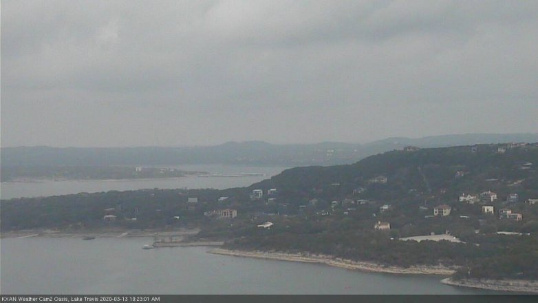 Lake Travis webcam, March 13, 2020 10:25 AM CT