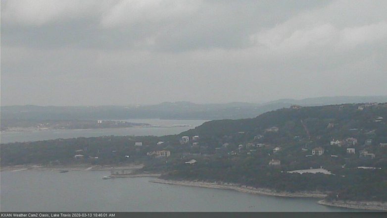 Lake Travis webcam, March 13, 2020 10:45 AM CT