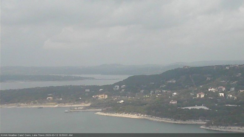 Lake Travis webcam, March 13, 2020 11:00 AM CT