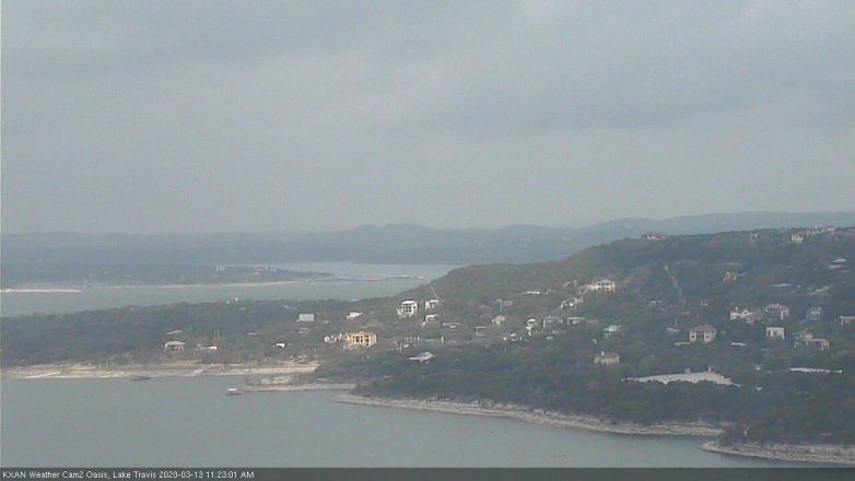 Lake Travis webcam, March 13, 2020 11:25 AM CT