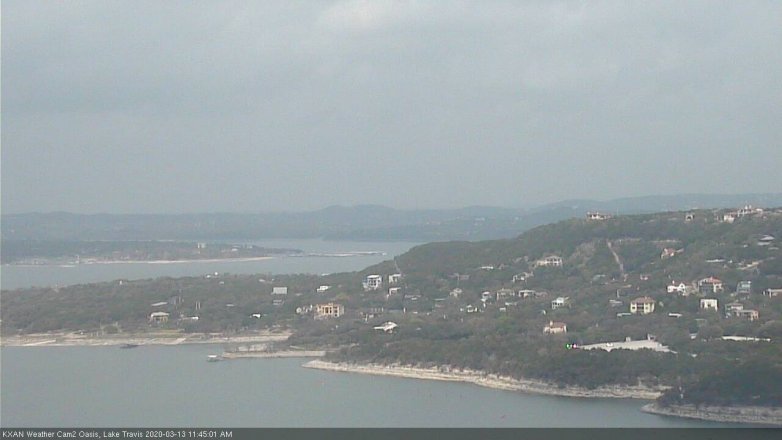 Lake Travis webcam, March 13, 2020 11:45 AM CT