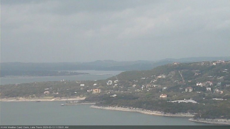 Lake Travis webcam, March 13, 2020 12:00 PM CT