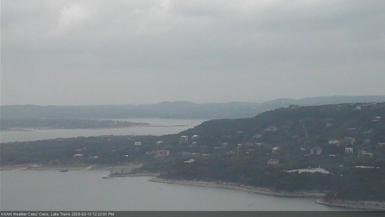 Lake Travis webcam, March 13, 2020 12:25 PM CT
