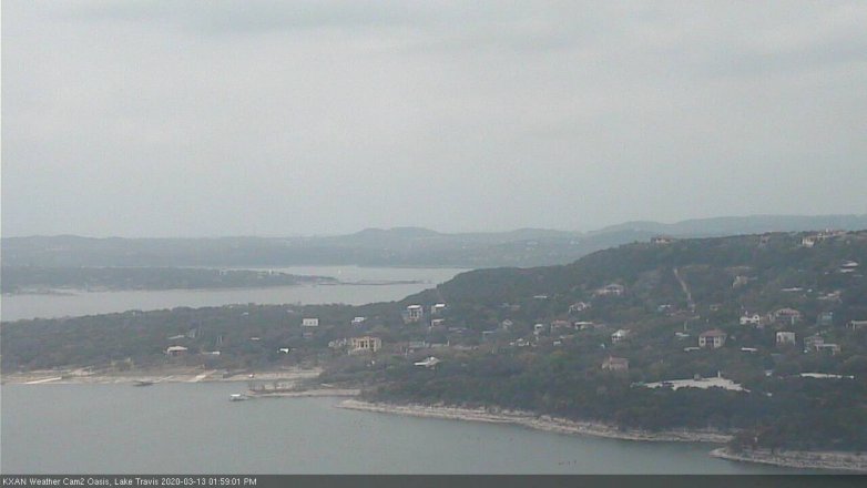 Lake Travis webcam, March 13, 2020 2:00 PM CT