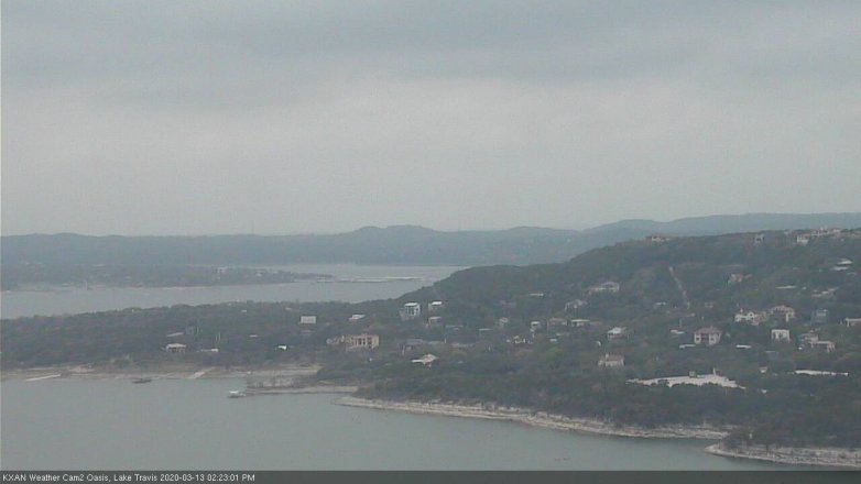 Lake Travis webcam, March 13, 2020 2:25 PM CT
