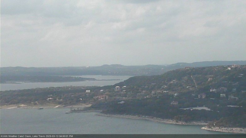Lake Travis webcam, March 13, 2020 4:00 PM CT