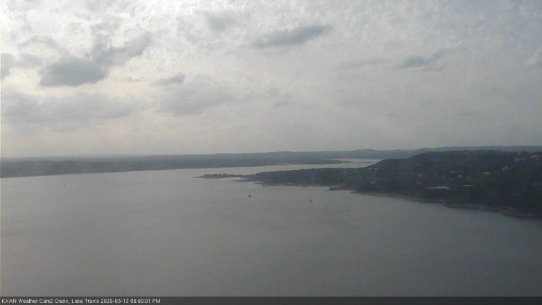 Lake Travis webcam, March 13, 2020 6:00 PM CT