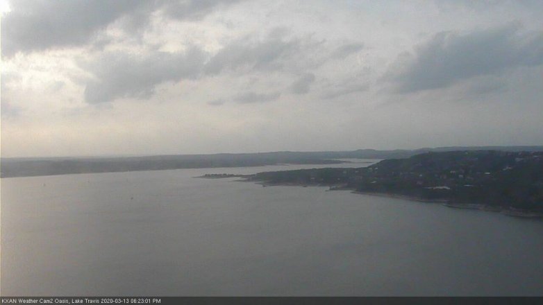 Lake Travis webcam, March 13, 2020 6:25 PM CT