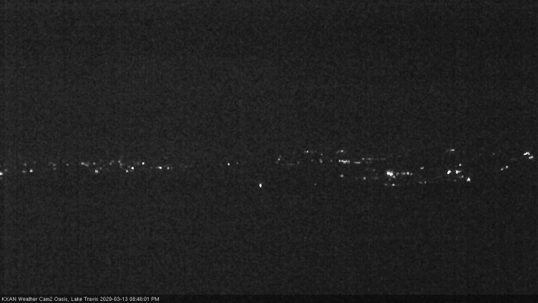 Lake Travis webcam, March 13, 2020 8:45 PM CT