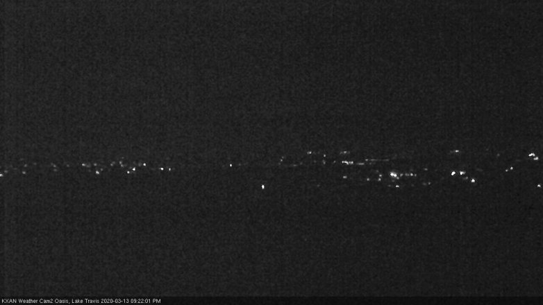 Lake Travis webcam, March 13, 2020 9:25 PM CT