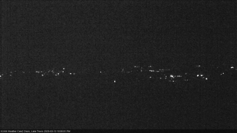 Lake Travis webcam, March 13, 2020 10:00 PM CT
