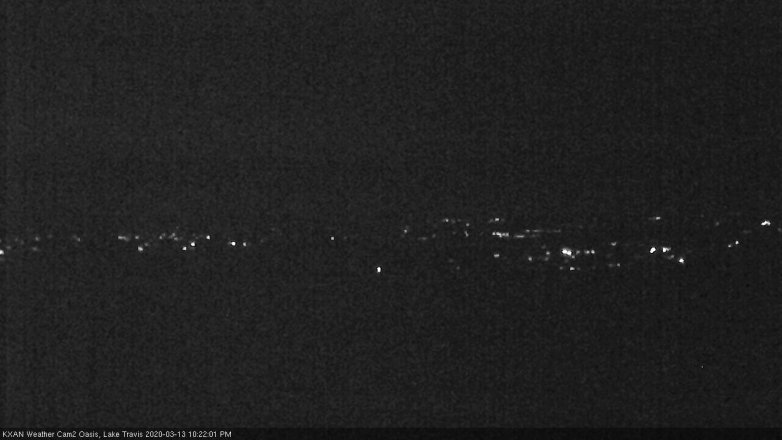 Lake Travis webcam, March 13, 2020 10:25 PM CT